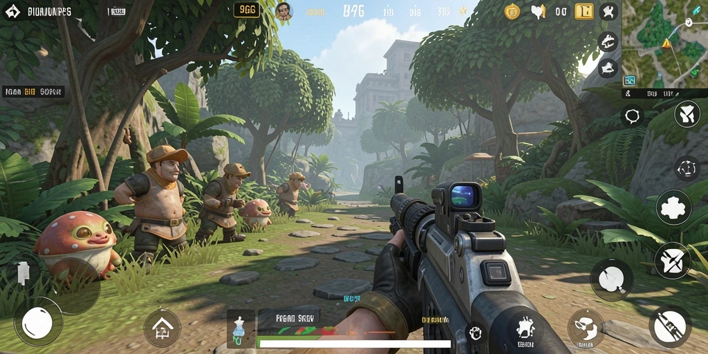 Gameplay mendebarkan dalam pertempuran TPS 8G8G.