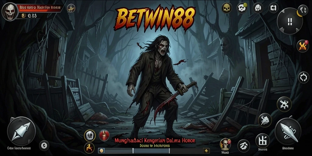 Tampilan gameplay menegangkan dari BETWIN88 yang penuh kengerian.