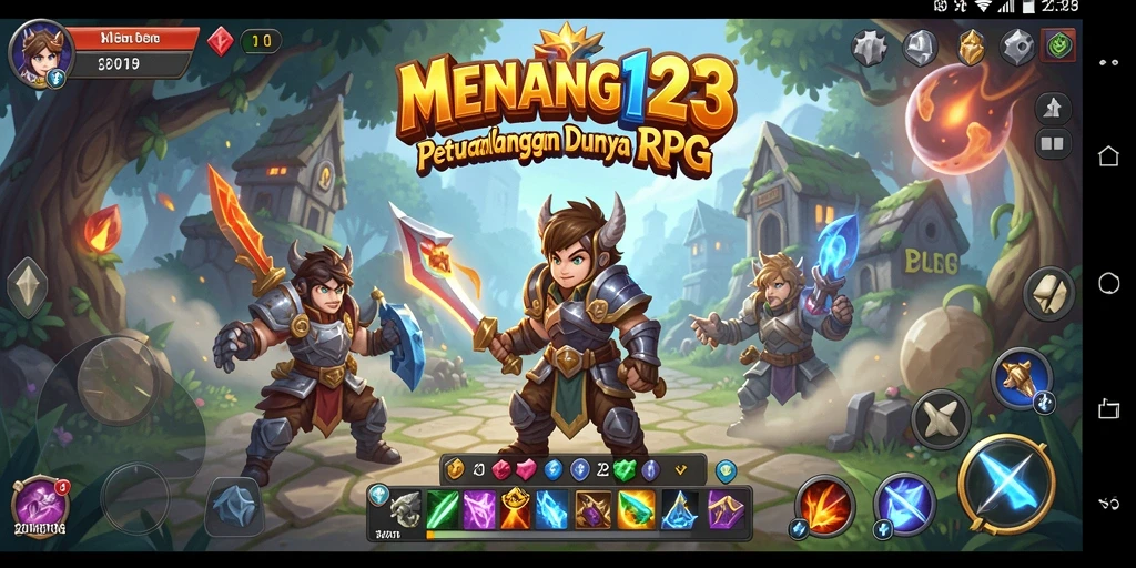 Tampilan menyenangkan dari gameplay RPG yang mendebarkan di MENANG123.