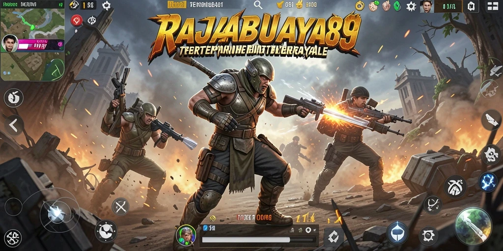 Screenshot menampilkan aksi seru dalam permainan Battle Royale