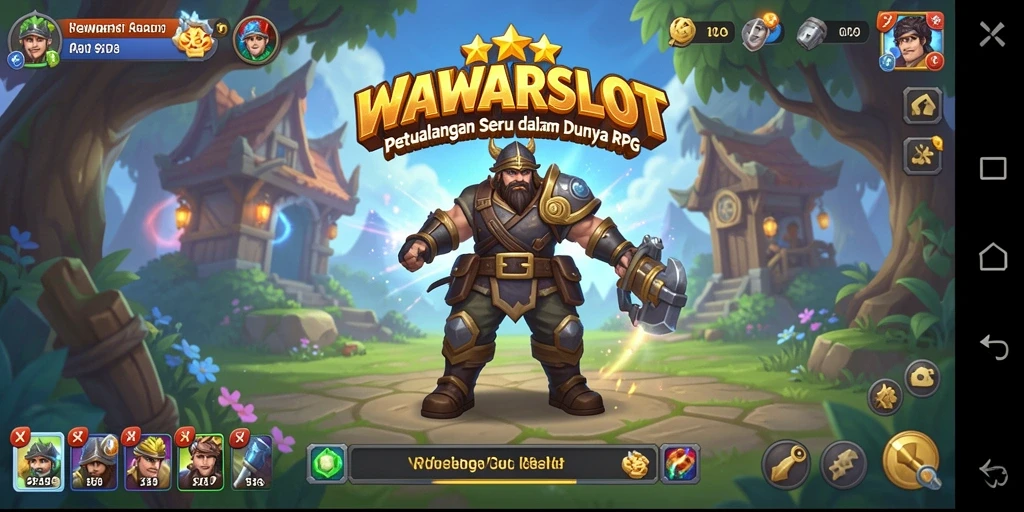Screenshot gameplay WAWARSLOT yang menunjukkan pertarungan mendebarkan.